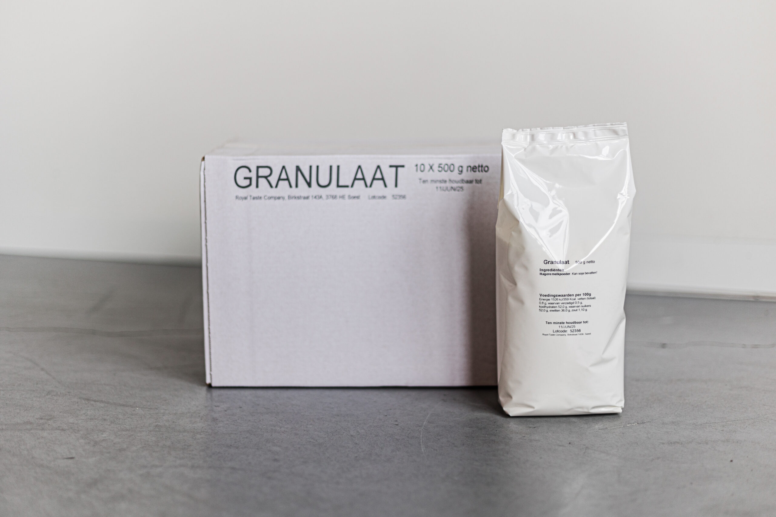 Melk topping granulaat