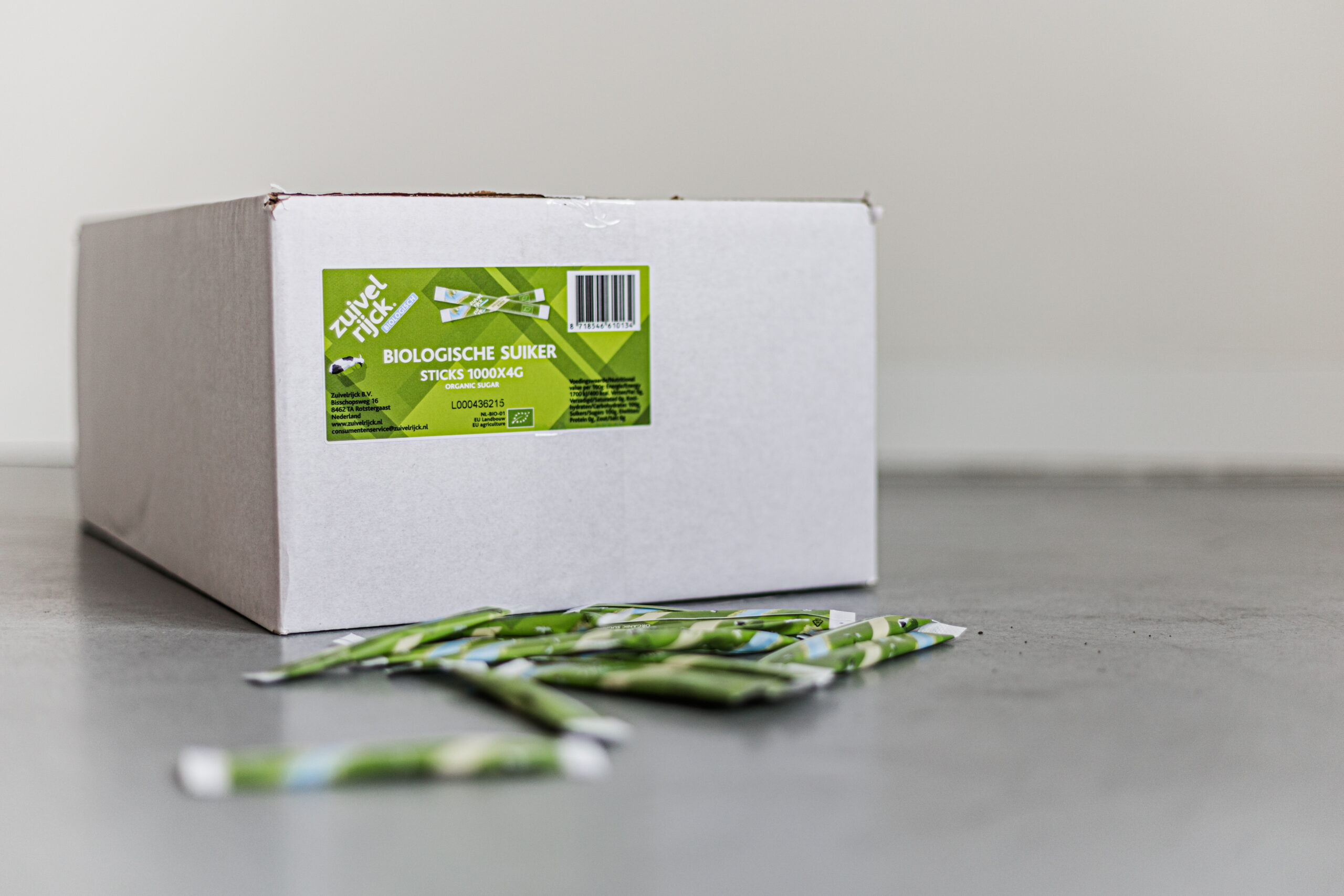 Biologische suikersticks – 1000 x 4 gram
